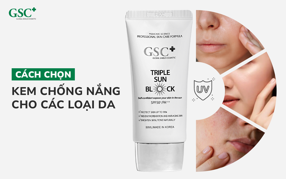Cách chọn kem chống nắng cho các loại da